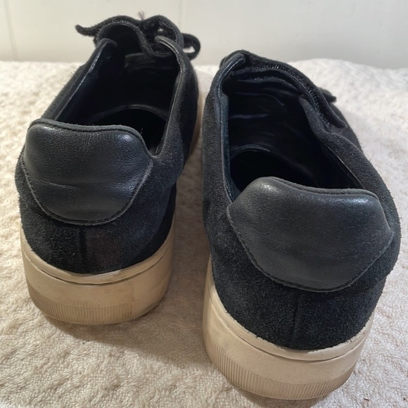 Sandro Paris Black Suede Three Velcro Strap Sneakers - Picture 4 of 11